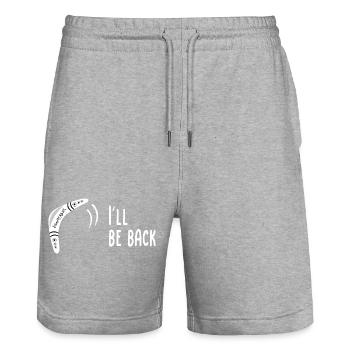 Boomerang I'll be back - Stanley/Stella Unisex Bio Joggingshorts Trainer  - Grau meliert - Vorne - Nik (191cm) & Marisol (170cm)