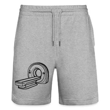 Radiologie Scanner IRM One Line Art Manip Radio - Short de jogging bio TRAINER Stanley/Stella unisexe - gris chiné - Devant - Nik (191cm) & Marisol (170cm)
