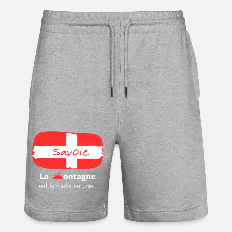 Drapeau de Savoie - Short de jogging bio TRAINER Stanley/Stella unisexe - gris chiné