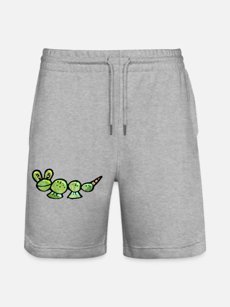 Chenille folle de Mars - Short de jogging bio TRAINER Stanley/Stella unisexe - gris chiné