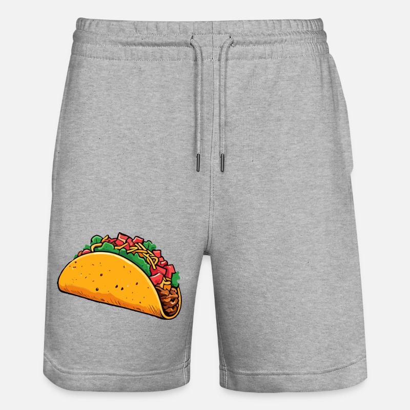 Tacos - Stanley/Stella Trainer Unisex Organic Jogging Shorts - heather grey