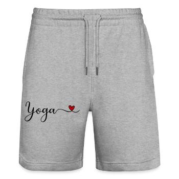 Yoga - Short de jogging bio TRAINER Stanley/Stella unisexe - gris chiné - Devant - Nik (191cm) & Marisol (170cm)