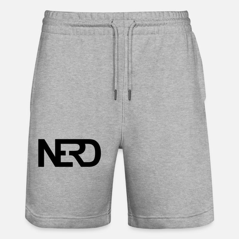 Nerd - Stanley/Stella Trainer Unisex Organic Jogging Shorts - heather grey
