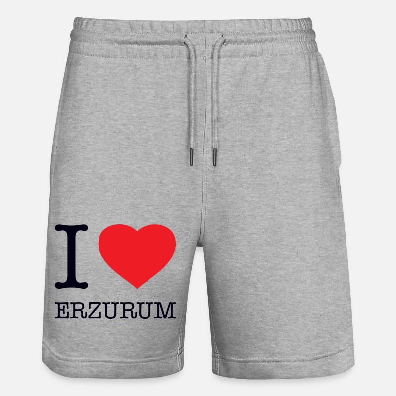 I LOE ERZURUM - Short de jogging bio TRAINER Stanley/Stella unisexe - gris chiné