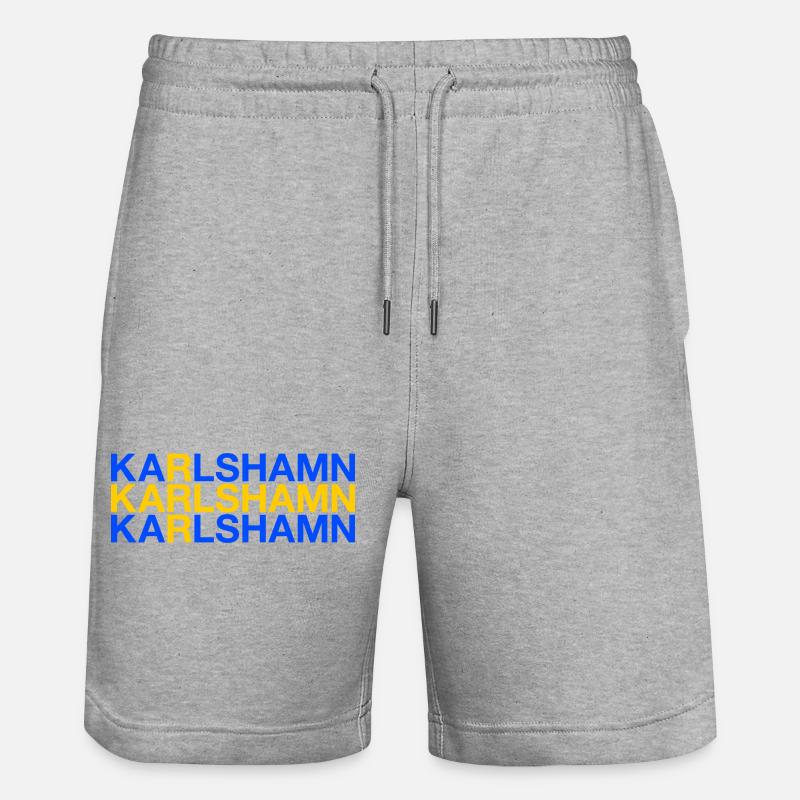 KARLSHAMN Suède Drapeau Schweden Sverige - Short de jogging bio TRAINER Stanley/Stella unisexe - gris chiné