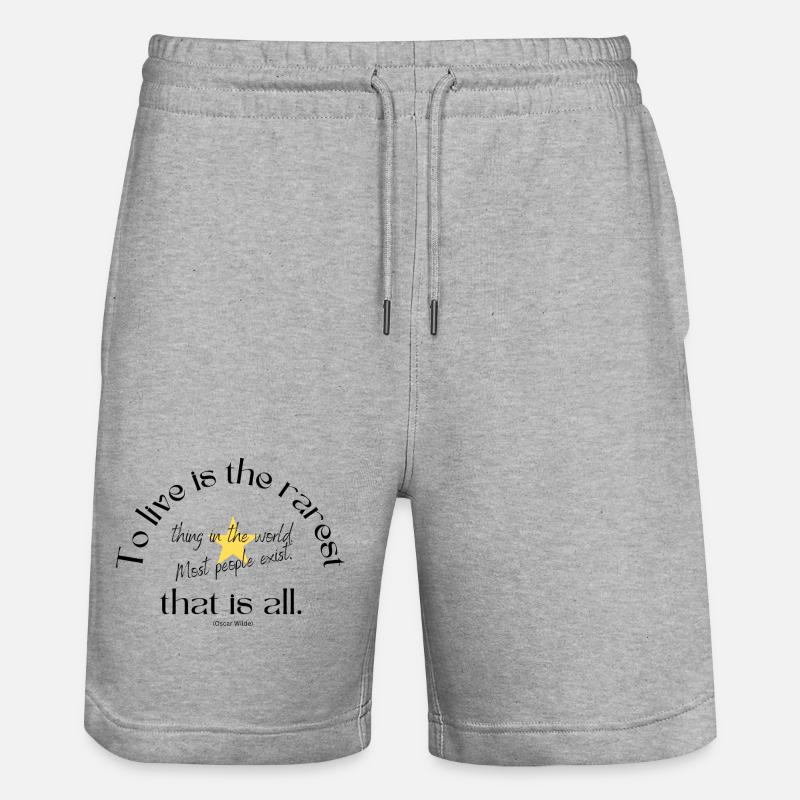 Conception de citation inspirante étoilée - Short de jogging bio TRAINER Stanley/Stella unisexe - gris chiné