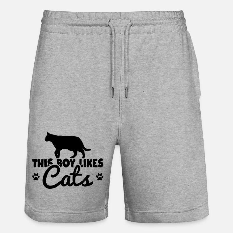 Garçon chat - Short de jogging bio TRAINER Stanley/Stella unisexe - gris chiné
