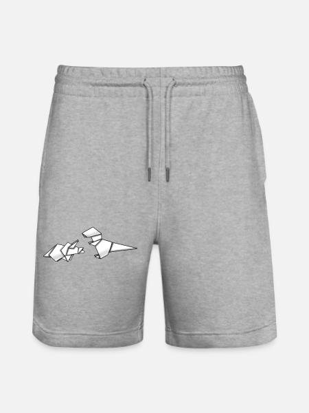 Dino Friends - Stanley/Stella Trainer Unisex Organic Jogging Shorts - heather grey