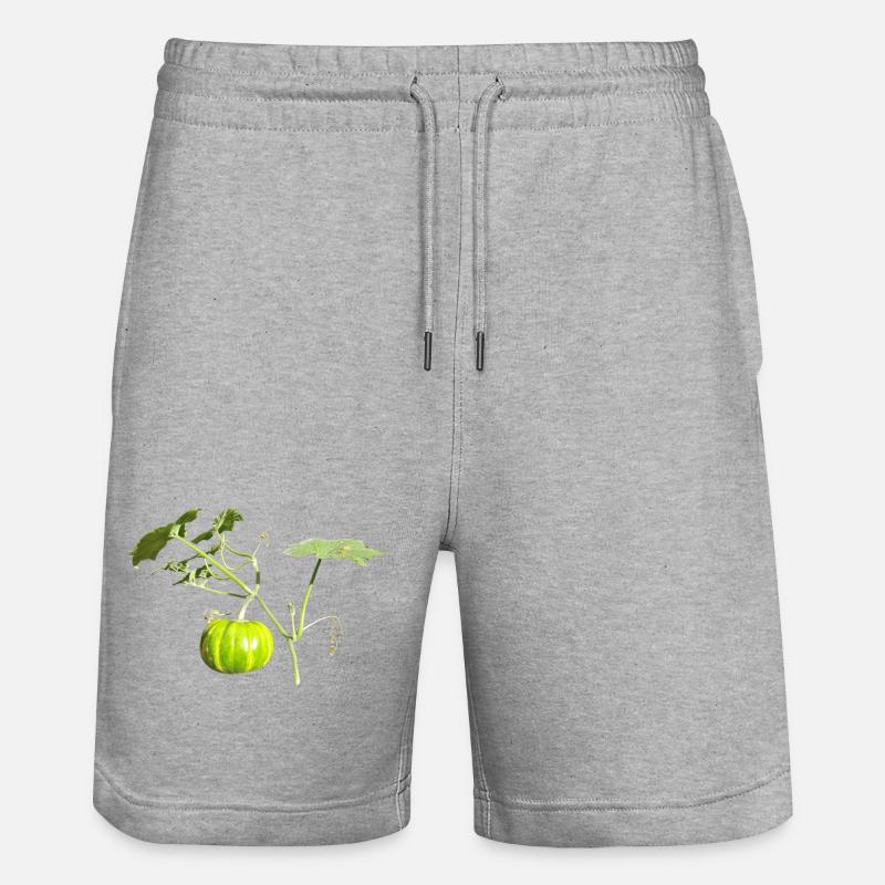 Kürbis - Stanley/Stella Unisex Bio Joggingshorts Trainer - Grau meliert