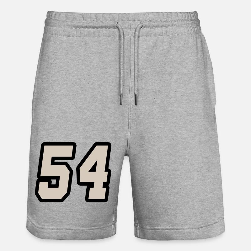 Nummer vierundfünfzig 54 - Stanley/Stella Unisex Bio Joggingshorts Trainer  - Grau meliert