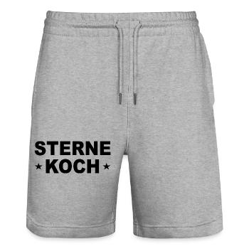 Koch Sternekoch Humor - Stanley/Stella Unisex Bio Joggingshorts Trainer  - Grau meliert - Vorne - Nik (191cm) & Marisol (170cm)