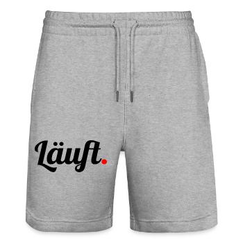 Läuft - Stanley/Stella Unisex Bio Joggingshorts Trainer  - Grau meliert - Vorne - Nik (191cm) & Marisol (170cm)