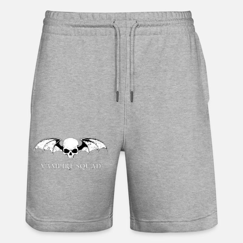 Vampire Squad White - Stanley/Stella Trainer Unisex Organic Jogging Shorts - heather grey