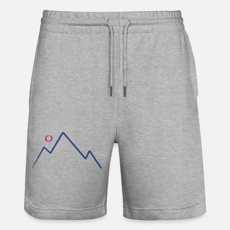 Mountain Sun - Stanley/Stella Unisex Bio Joggingshorts Trainer  - Grau meliert