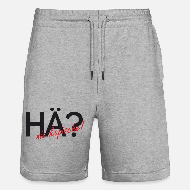 Heu, rien de capuchon ! - Short de jogging bio TRAINER Stanley/Stella unisexe - gris chiné