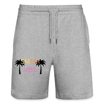 SOMMER Vibes - Stanley/Stella Unisex Bio Joggingshorts Trainer  - Grau meliert - Vorne - Nik (191cm) & Marisol (170cm)