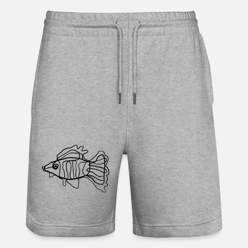 Poisson - Short de jogging bio TRAINER Stanley/Stella unisexe - gris chiné