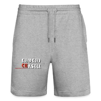 Chuchichästli Swiss Kultwort - Stanley/Stella Unisex Bio Joggingshorts Trainer  - Grau meliert - Vorne - Nik (191cm) & Marisol (170cm)