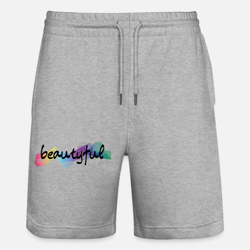 beautyful wunderschön - Stanley/Stella Unisex Bio Joggingshorts Trainer  - Grau meliert