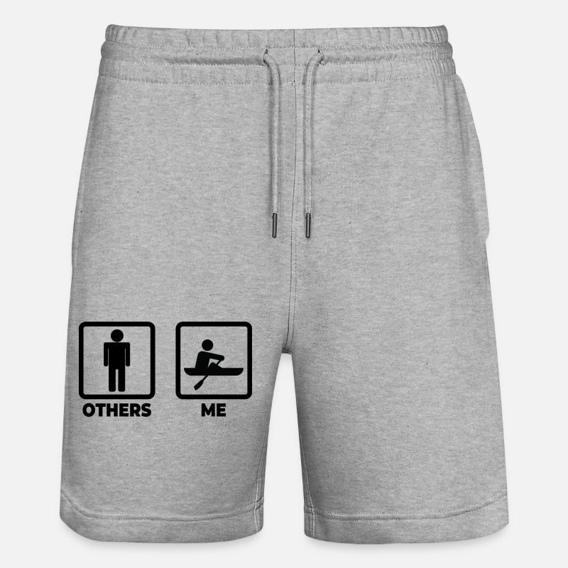 Ich als Ruderer - Stanley/Stella Unisex Bio Joggingshorts Trainer  - Grau meliert