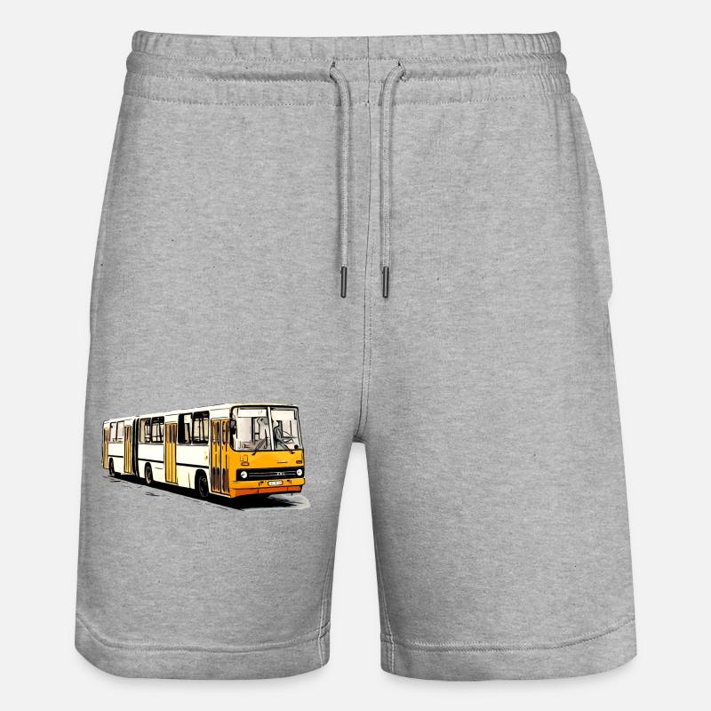 Bus articulé Ikarus jaune blanc - Short de jogging bio TRAINER Stanley/Stella unisexe - gris chiné