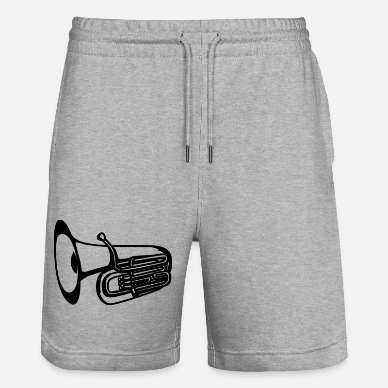 Dessin de tuba - Short de jogging bio TRAINER Stanley/Stella unisexe - gris chiné