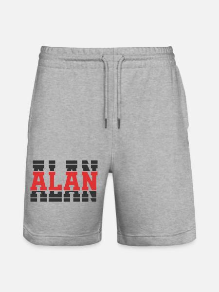 t-shirt Alan t-shirt gift idea stacked text - Stanley/Stella Trainer Unisex Organic Jogging Shorts - heather grey