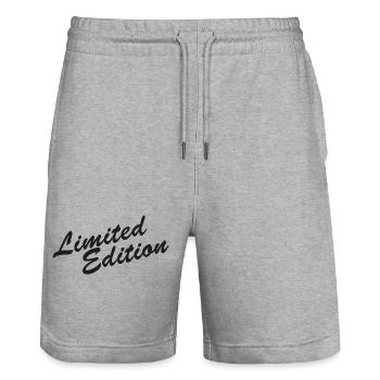 Limited Edition - Stanley/Stella Trainer Unisex Organic Jogging Shorts - heather grey - Front - Nik (191cm) & Marisol (170cm)