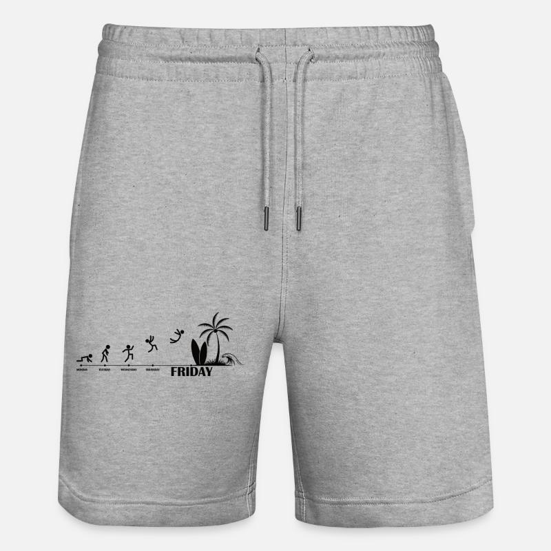 Enfin, Friday Beach Evolution - Short de jogging bio TRAINER Stanley/Stella unisexe - gris chiné