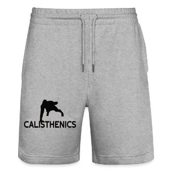 Calisthénie – Conception d’entraînements de rue - Short de jogging bio TRAINER Stanley/Stella unisexe - gris chiné - Devant - Nik (191cm) & Marisol (170cm)