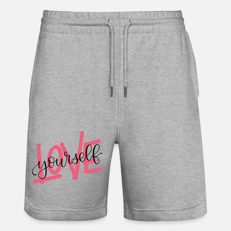 Aime toi toi-même - Short de jogging bio TRAINER Stanley/Stella unisexe - gris chiné
