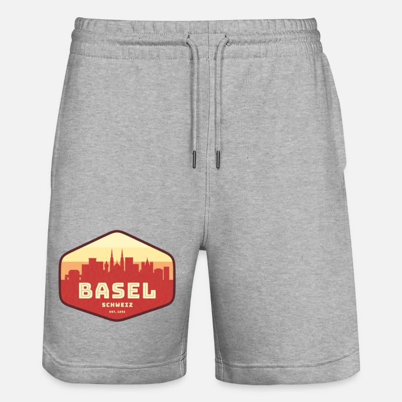 Bâle, Suisse - Short de jogging bio TRAINER Stanley/Stella unisexe - gris chiné