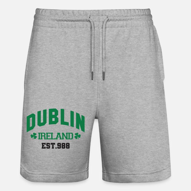 Dublin - Irlande - Short de jogging bio TRAINER Stanley/Stella unisexe - gris chiné