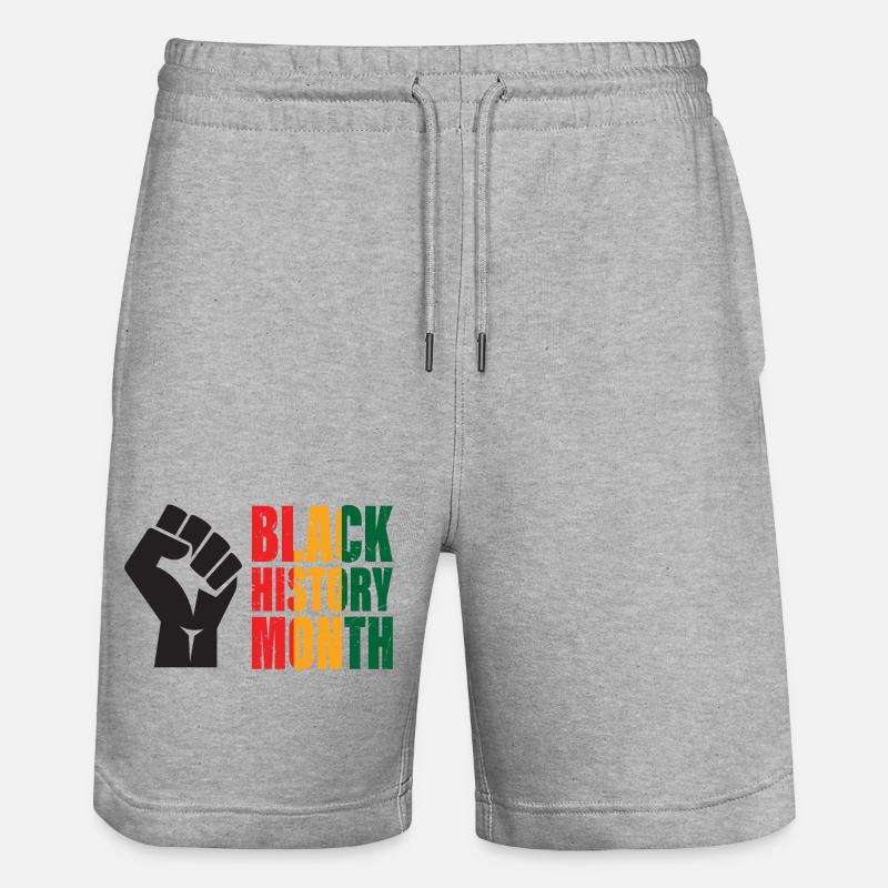 Mois de l'histoire des Noirs - Short de jogging bio TRAINER Stanley/Stella unisexe - gris chiné