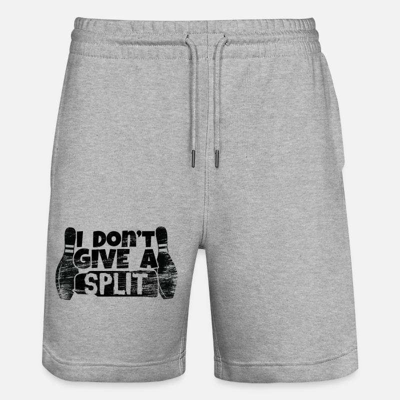 Drôle de dicton de bowling - Short de jogging bio TRAINER Stanley/Stella unisexe - gris chiné