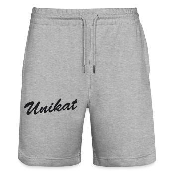 One of a kind - Stanley/Stella Trainer Unisex Organic Jogging Shorts - heather grey - Front - Nik (191cm) & Marisol (170cm)
