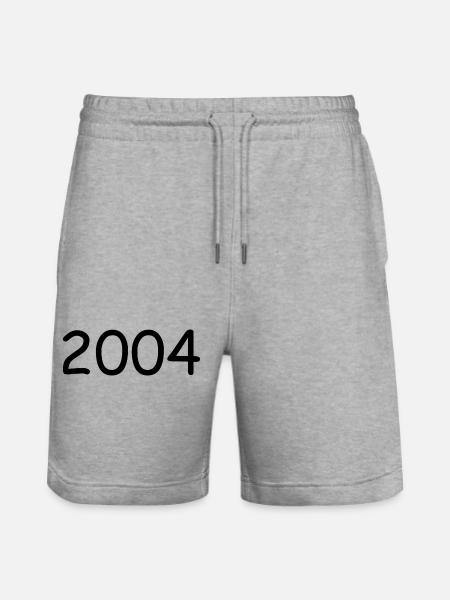 2004 20th birthday year black - Stanley/Stella Trainer Unisex Organic Jogging Shorts - heather grey