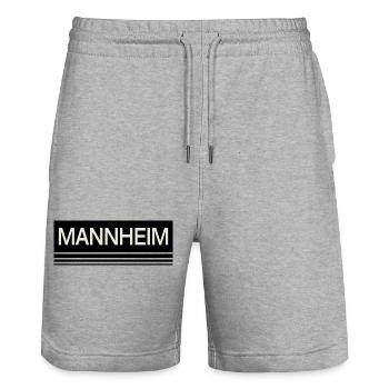 Mannheim Monnem Mannheimat - Stanley/Stella Unisex Bio Joggingshorts Trainer  - Grau meliert - Vorne - Nik (191cm) & Marisol (170cm)