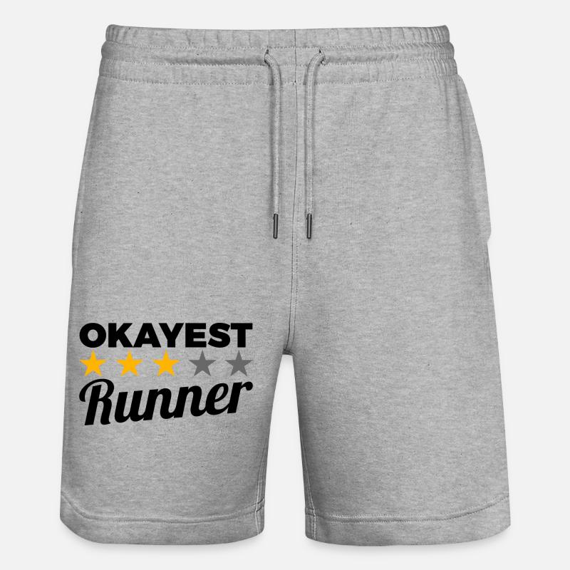 Drôle de coureur - Short de jogging bio TRAINER Stanley/Stella unisexe - gris chiné