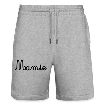 GRANNY. GRANDMA. MOTHER'S DAY. HAPPY BIRTHDAY - Stanley/Stella Trainer Unisex Organic Jogging Shorts - heather grey - Front - Nik (191cm) & Marisol (170cm)
