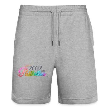 Gang des paillettes Le retour nouveau design - Short de jogging bio TRAINER Stanley/Stella unisexe - gris chiné - Devant - Nik (191cm) & Marisol (170cm)