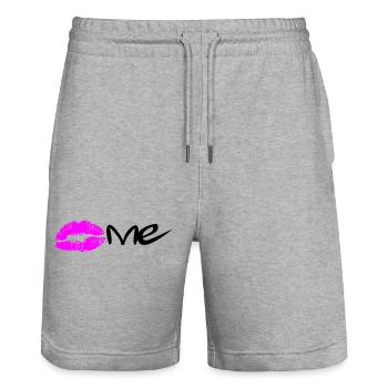 Kiss me - Stanley/Stella Unisex Bio Joggingshorts Trainer  - Grau meliert - Vorne - Nik (191cm) & Marisol (170cm)