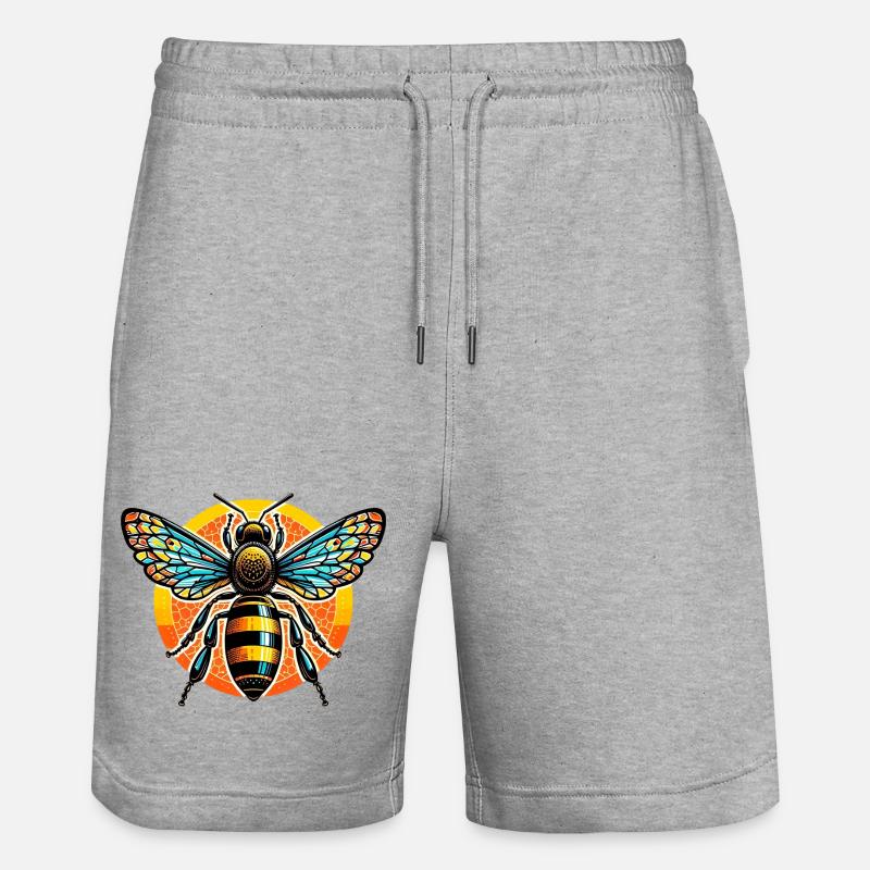 Abeille - Short de jogging bio TRAINER Stanley/Stella unisexe - gris chiné