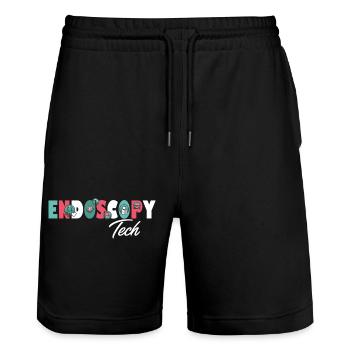 Conceptions uniques d’infirmière d’endoscopie et d’escouade gastro - Short de jogging bio TRAINER Stanley/Stella unisexe - noir - Devant - Nik (191cm) & Marisol (170cm)