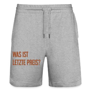 Was ist letzte Preis? - Stanley/Stella Unisex Bio Joggingshorts Trainer  - Grau meliert - Vorne - Nik (191cm) & Marisol (170cm)