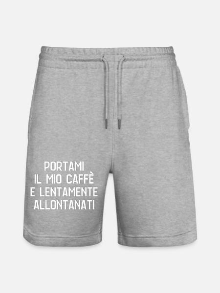 Portami il mio caffè - stampa divertente e ironica - Pantaloncini da jogger ecologici unisex Trainer di Stanley/Stella - grigio melange