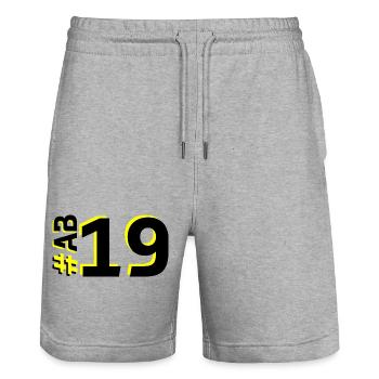 AB19 - Stanley/Stella Unisex Bio Joggingshorts Trainer  - Grau meliert - Vorne - Nik (191cm) & Marisol (170cm)