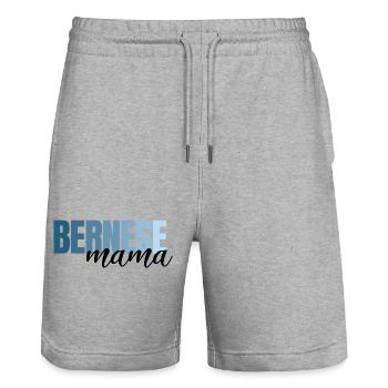 Cute Bernese Mama Gift Minimalist Dog Lover Mom - Stanley/Stella Trainer Unisex Organic Jogging Shorts - heather grey - Front - Nik (191cm) & Marisol (170cm)