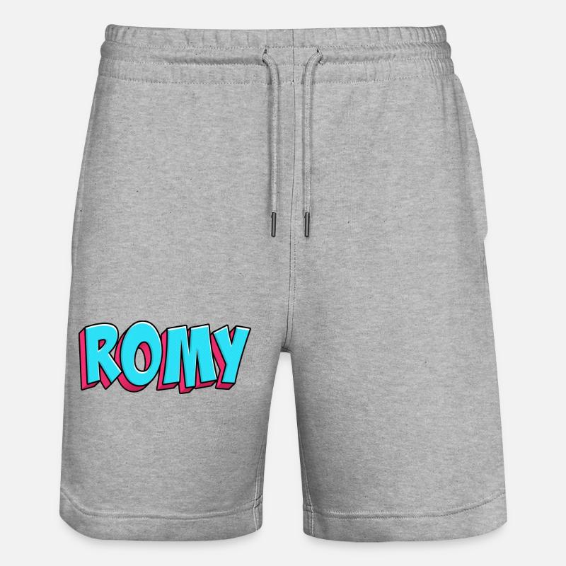 Motif du nom : Romy - Short de jogging bio TRAINER Stanley/Stella unisexe - gris chiné