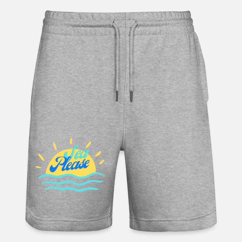 Meer bitte - Stanley/Stella Unisex Bio Joggingshorts Trainer  - Grau meliert